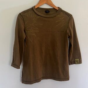 Diesel 3/4 sleeve T shirt: green